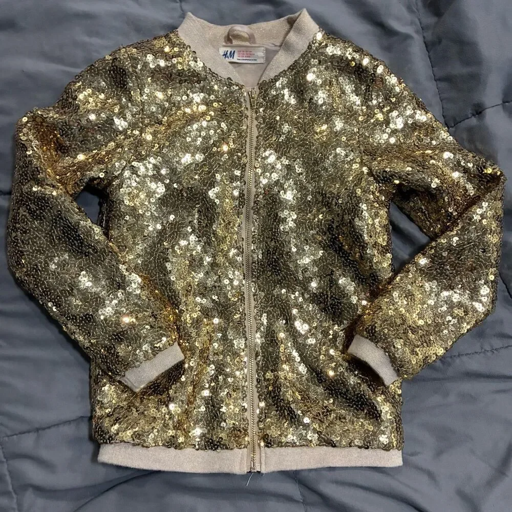 Girls Chiefs Era Outfit Gold Sequin Jacket Shirt Sunlasses 7/8 M Taylor Travis